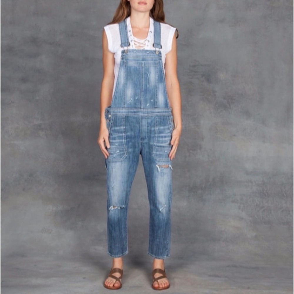 Citizens of Humanity Distressed‎ Denim Overalls Womens Small Western Boho 90s